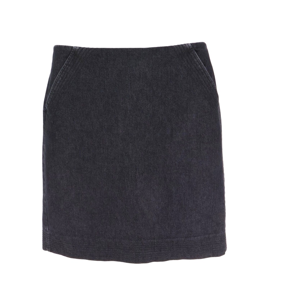 Apostrophe Pencil Skirt Womens Size 4 Very Dark Blue Cotton Blend Pockets Zipper